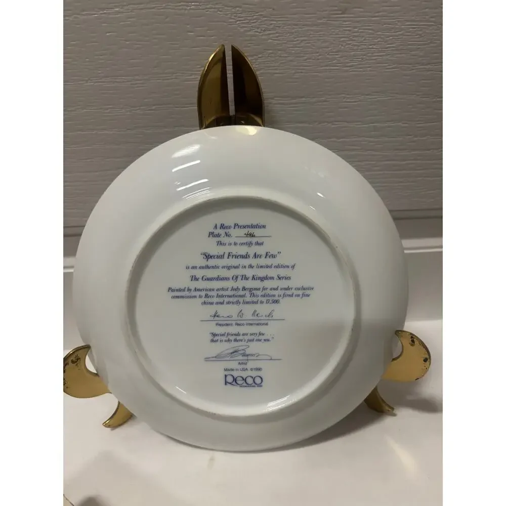 Vintage 1990 Jody Bergsma Rainbow To Ride On Unicorn Reco Plate 8.5”
